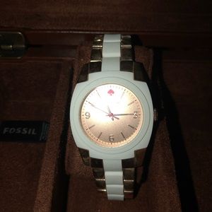 Kate Spade Rose Gold /white Wrist Watch
